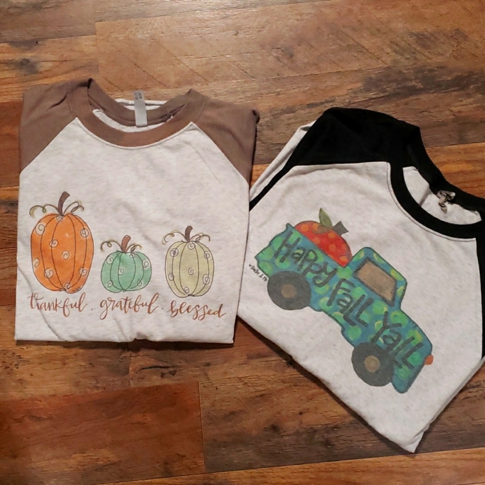 Fall baseball t-shirts size medium